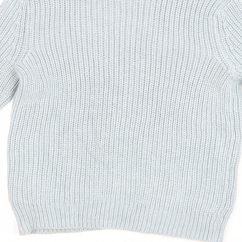 H&M Womens Blue Knit Pullover Jumper Size XS