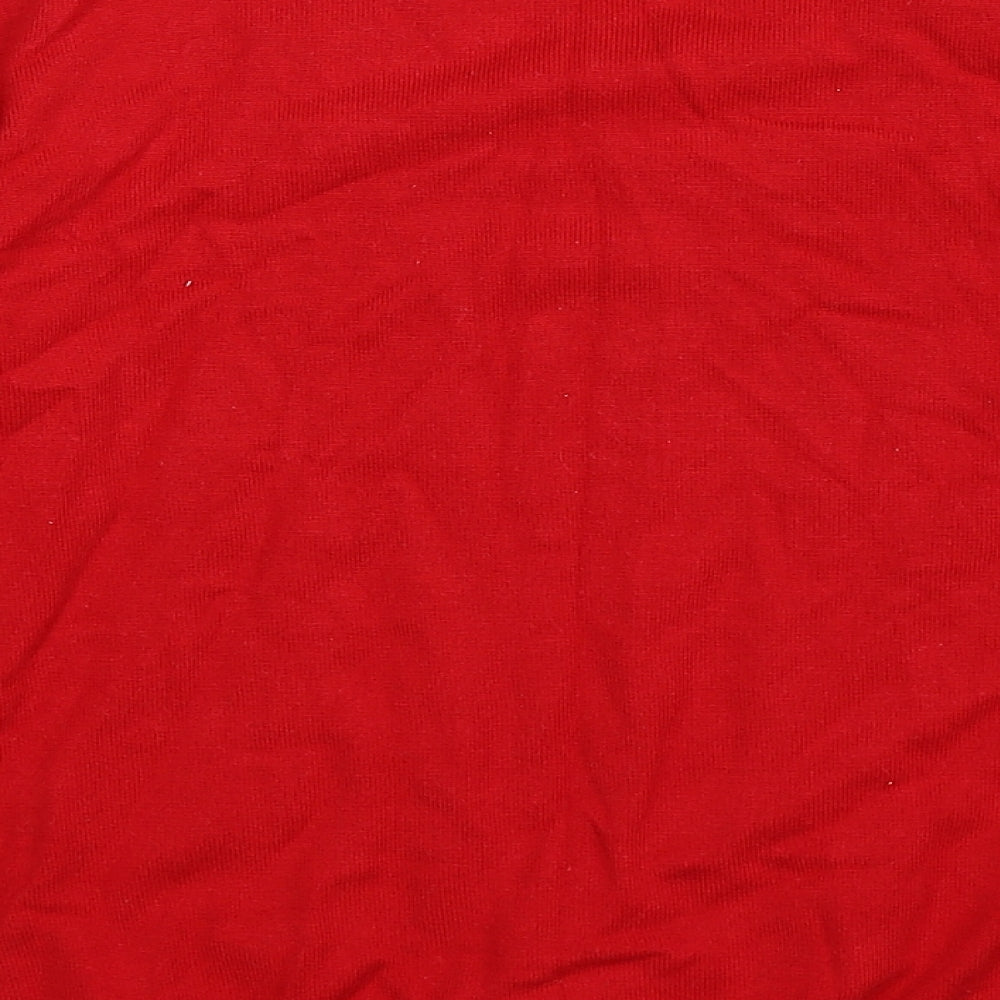 Just Elegance Womens Red Knit Pullover Jumper Size L