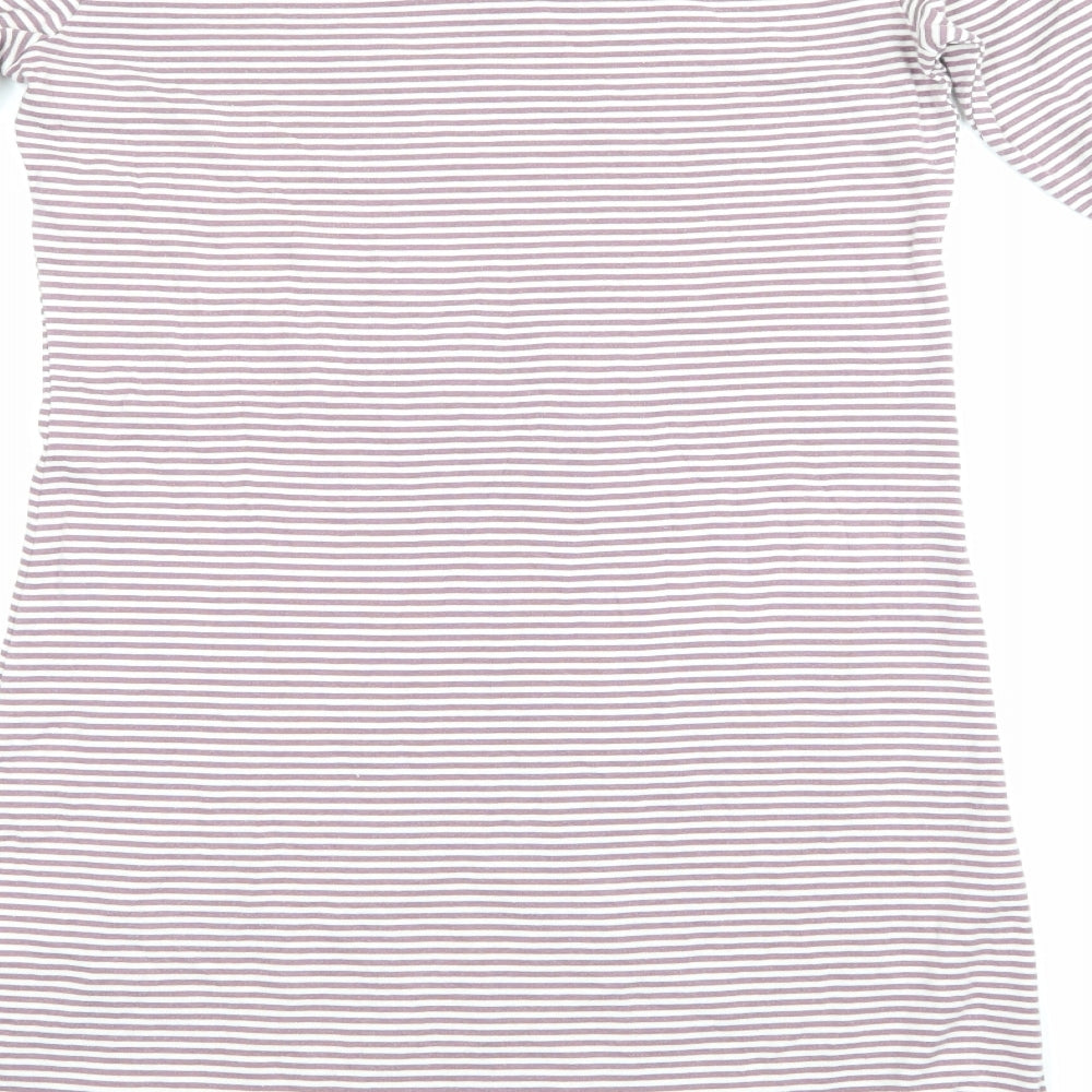 LE CHAT Womens Purple Striped Top Pyjama Top Size 8