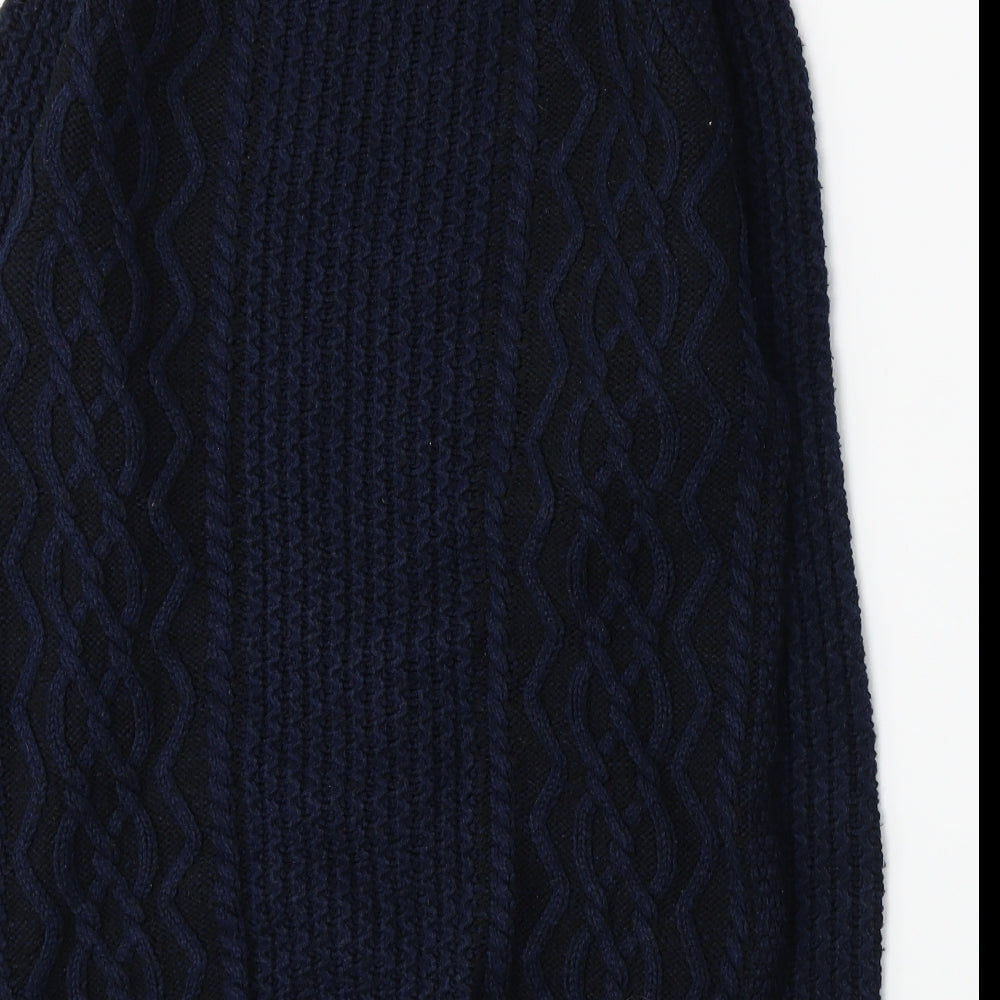 Cedar Wood State Mens Blue Knit Pullover Jumper Size XS