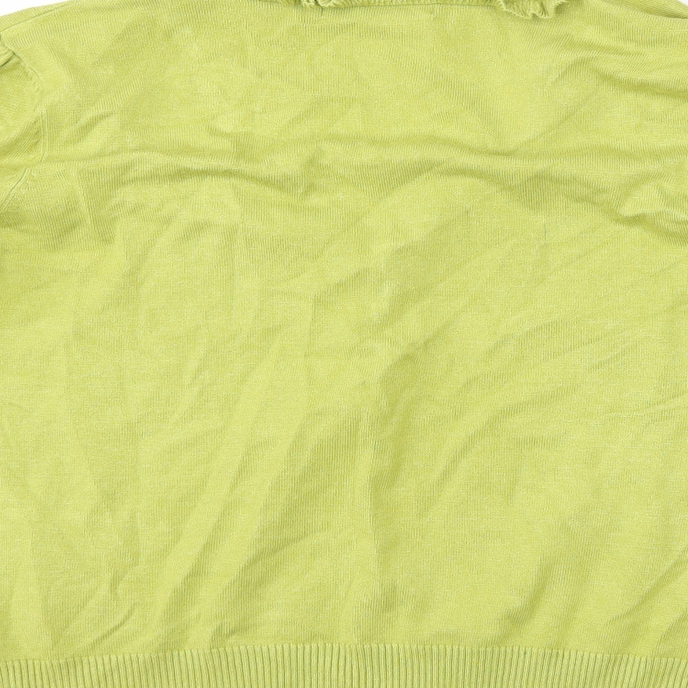 M&Co Womens Green Basic T-Shirt Size L