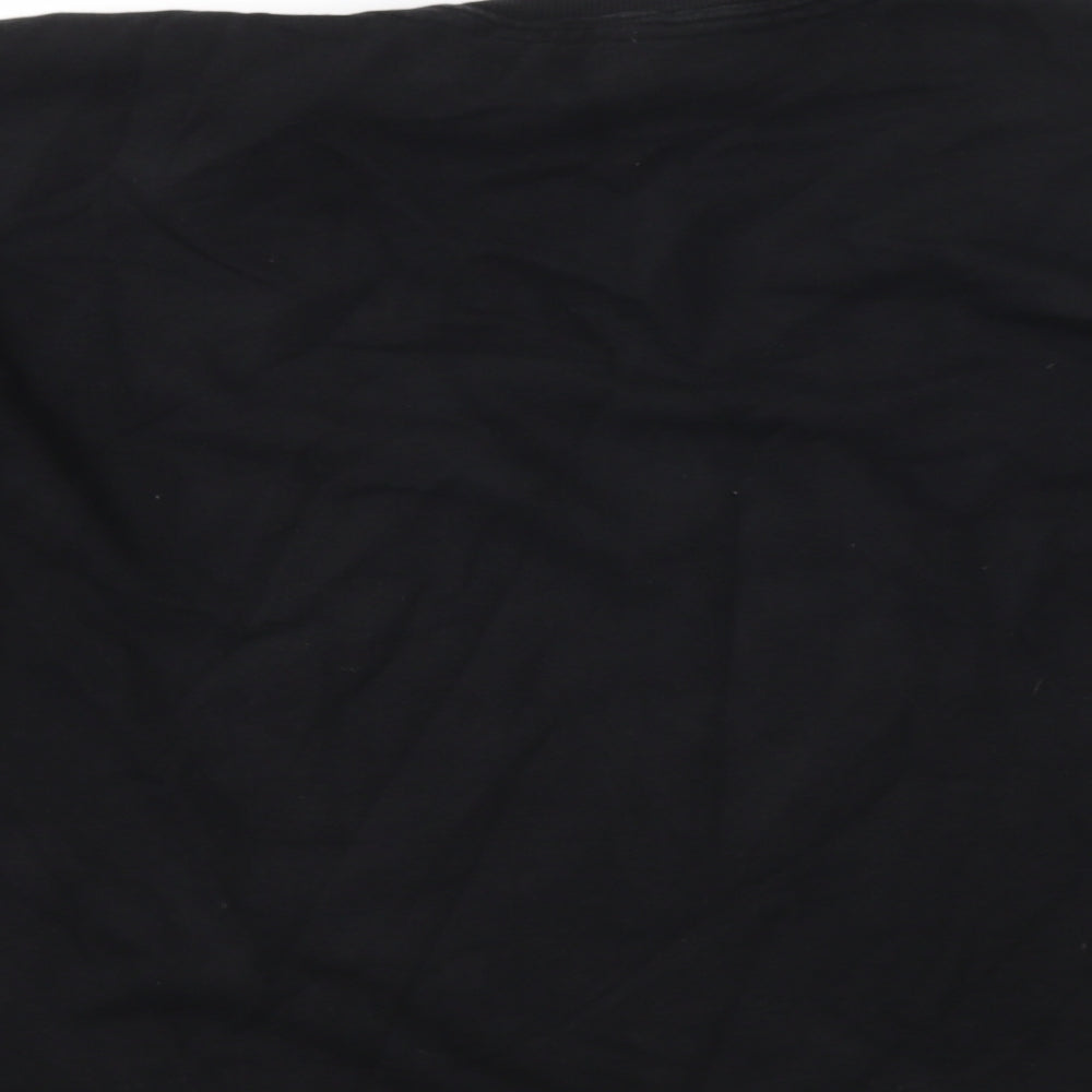 New Look Womens Black Floral Pullover Sweatshirt Size 8