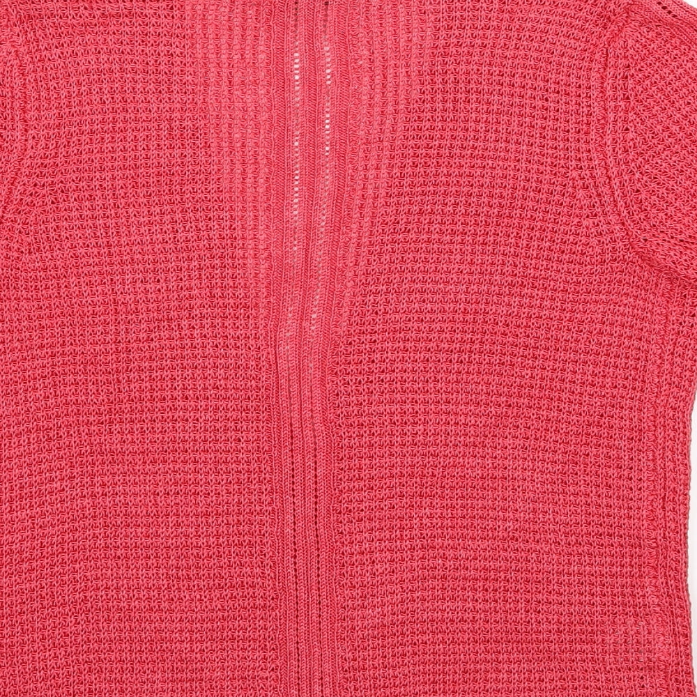 Country Casuals Womens Pink Knit Cardigan Jumper Size S