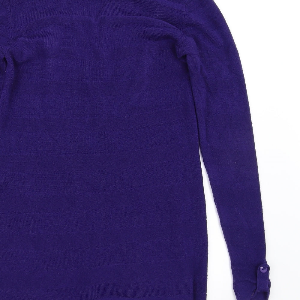 Jessica Graaf Womens Purple Cardigan Jumper Size M