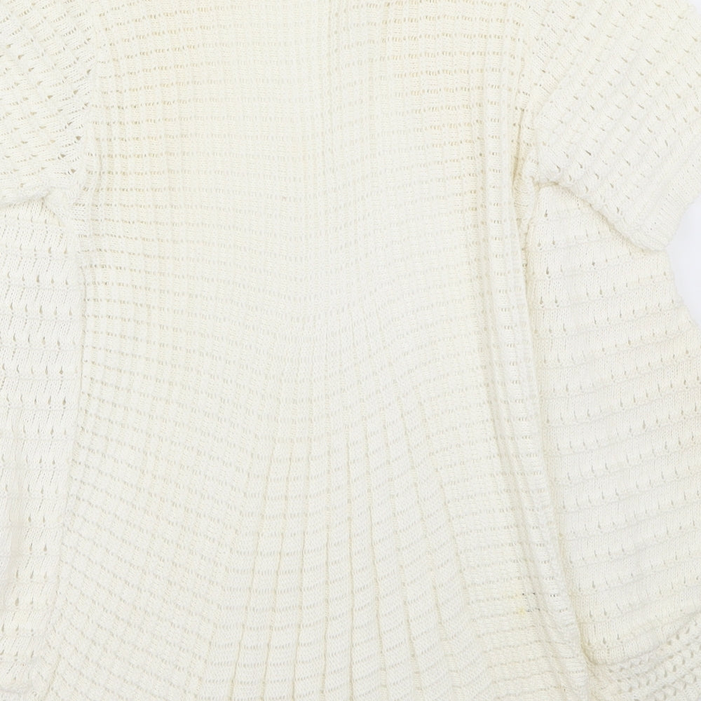 Pure & Natural Womens Ivory Cardigan Jumper Size S