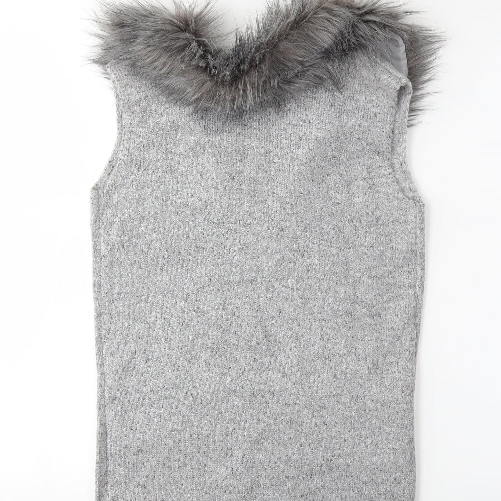 Primark Girls Grey Knit Jacket Coatigan Size 10 Years