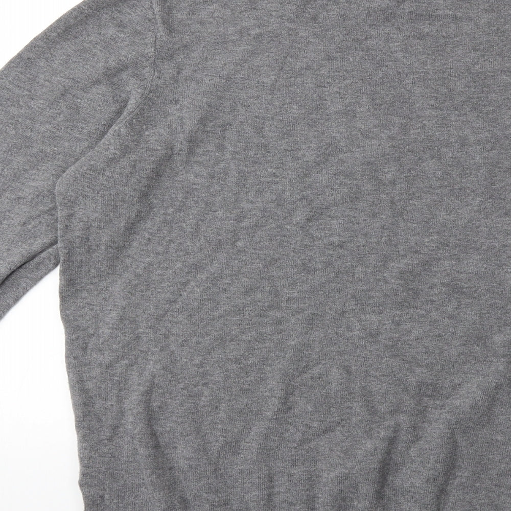 New Look Mens Grey Knit Pullover Jumper Size L