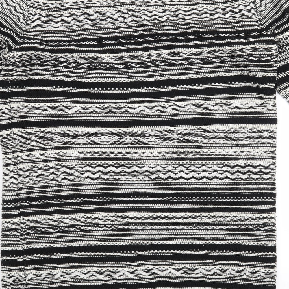 New Look Womens White Striped Pullover Jumper Size 12
