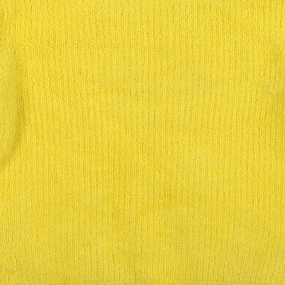 TU Womens Yellow Knit Pullover Jumper Size 14