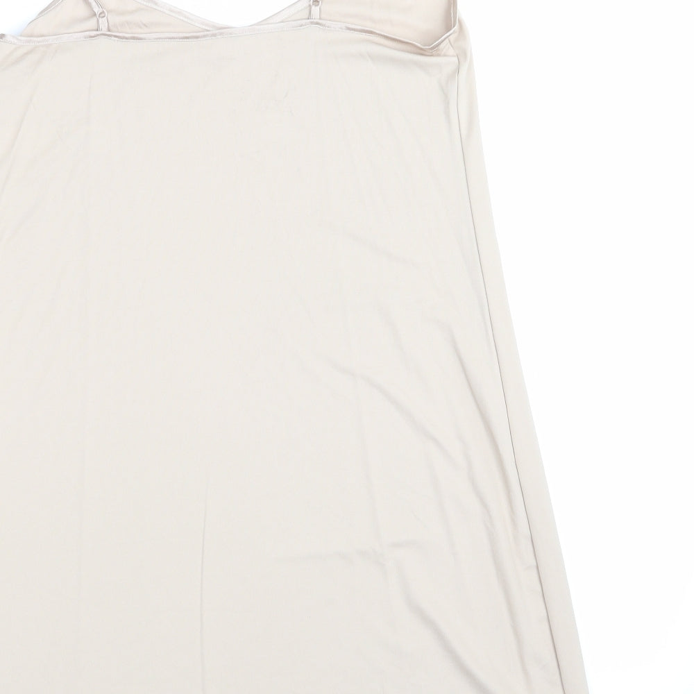 Marks and Spencer Womens Beige Solid Chemise One Piece Size 10