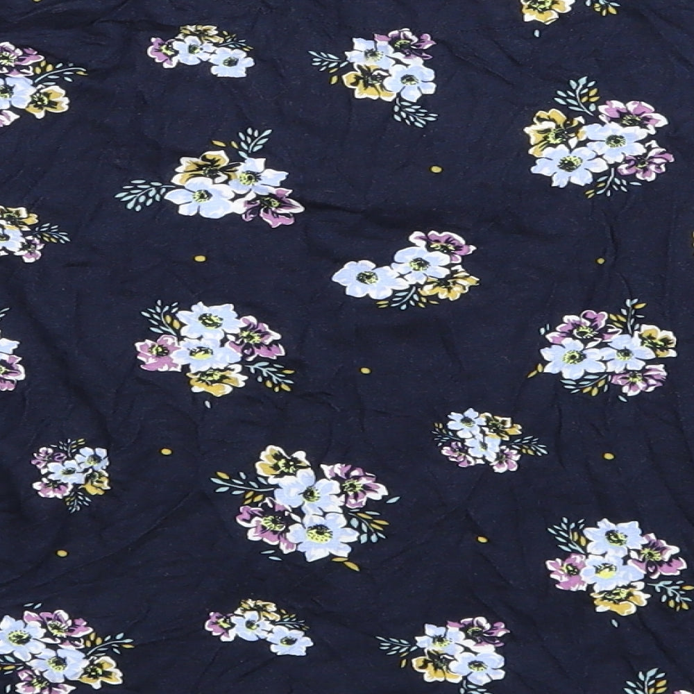 Marks & Spencer Womens Blue Floral Basic Blouse Size 10