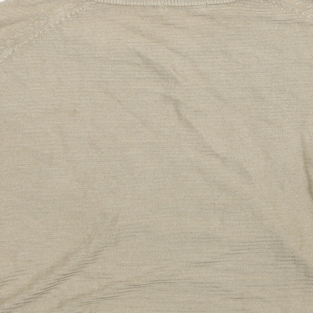 Jaqueline deYong Womens Beige Striped Pullover Jumper Size 6