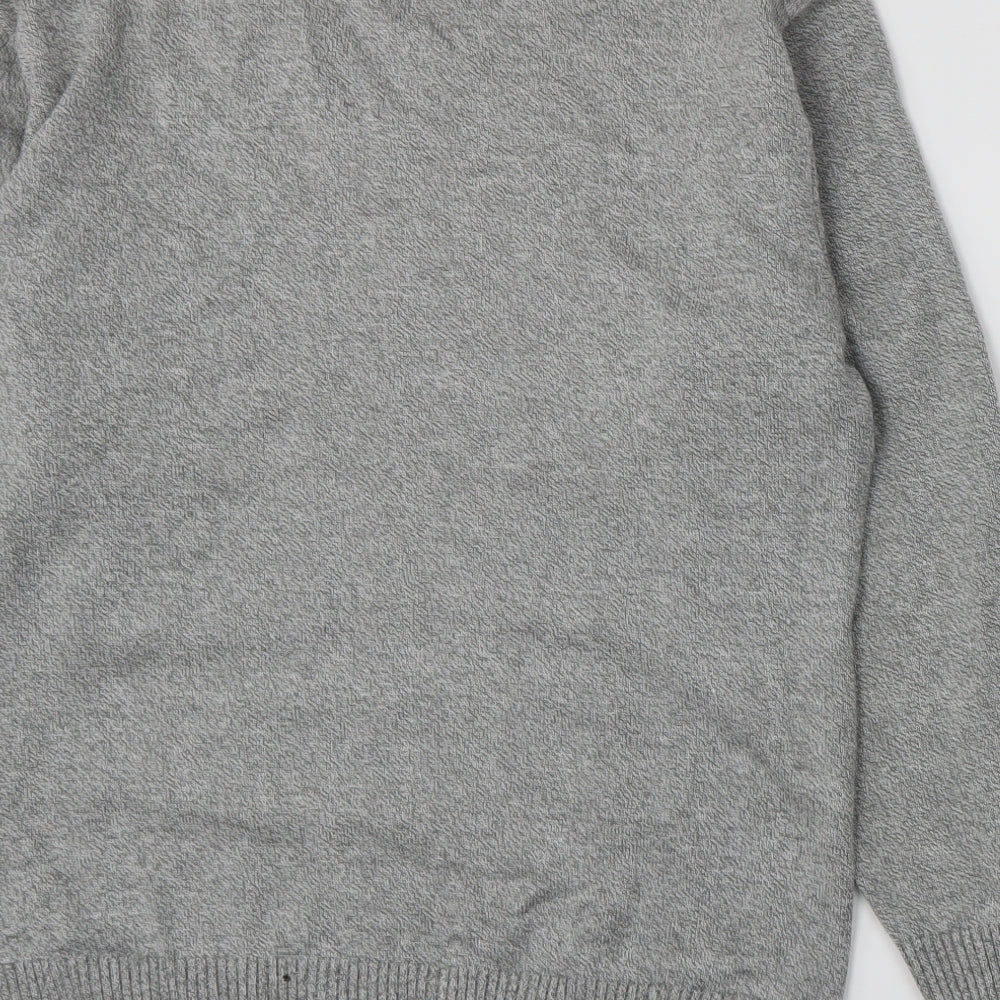 Greenwoods Mens Grey Knit Pullover Jumper Size M