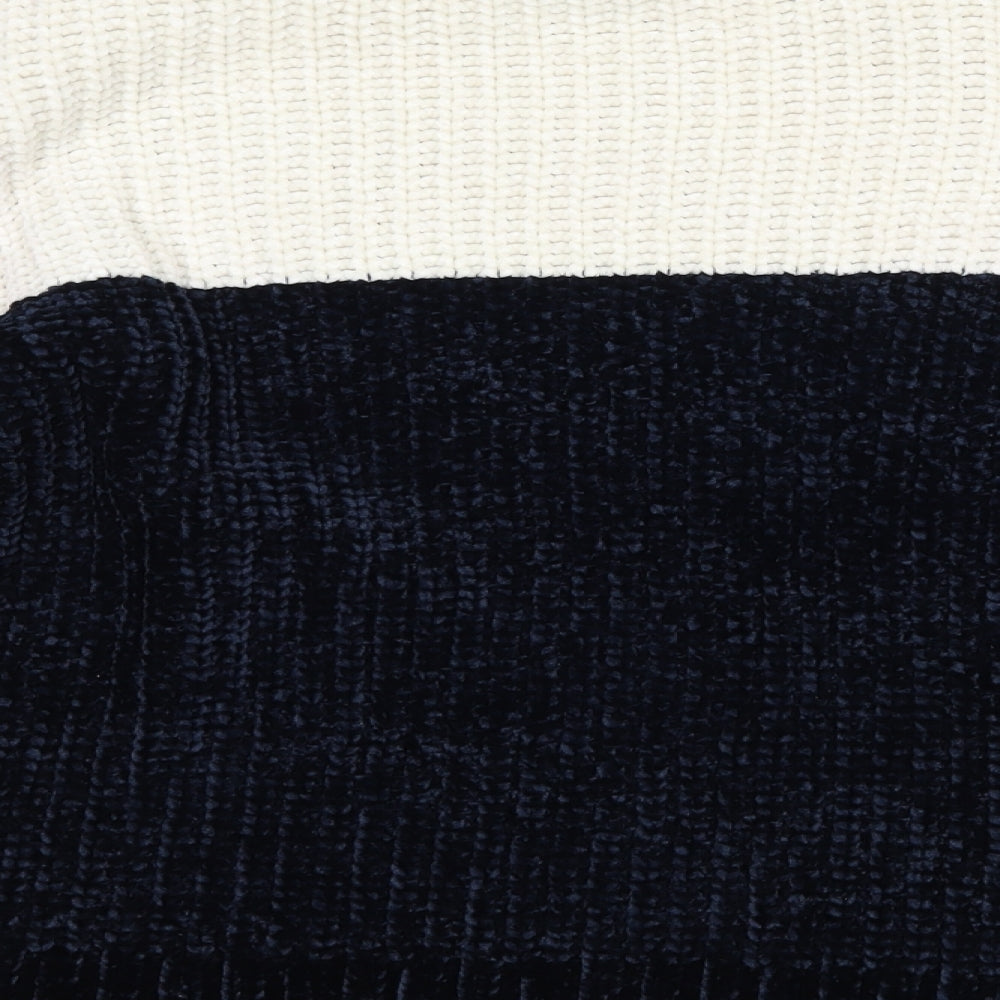 Primark Womens Blue Striped Pullover Jumper Size 2XS