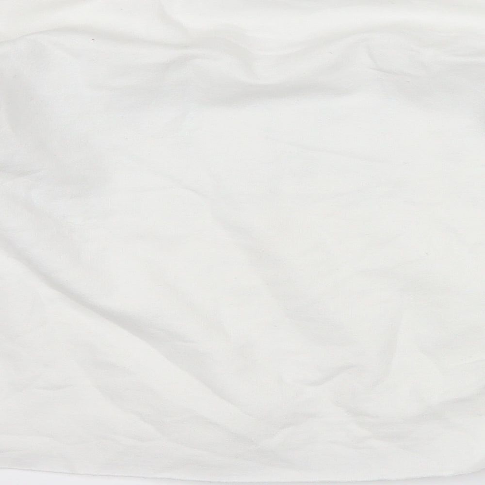 Miss Selfridge Womens White Pullover Sweatshirt Size S - slogan