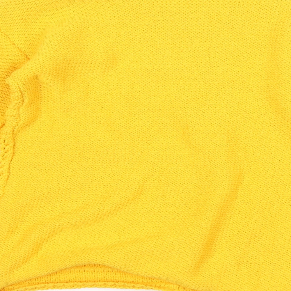 Papaya Womens Yellow Pullover Jumper Size S