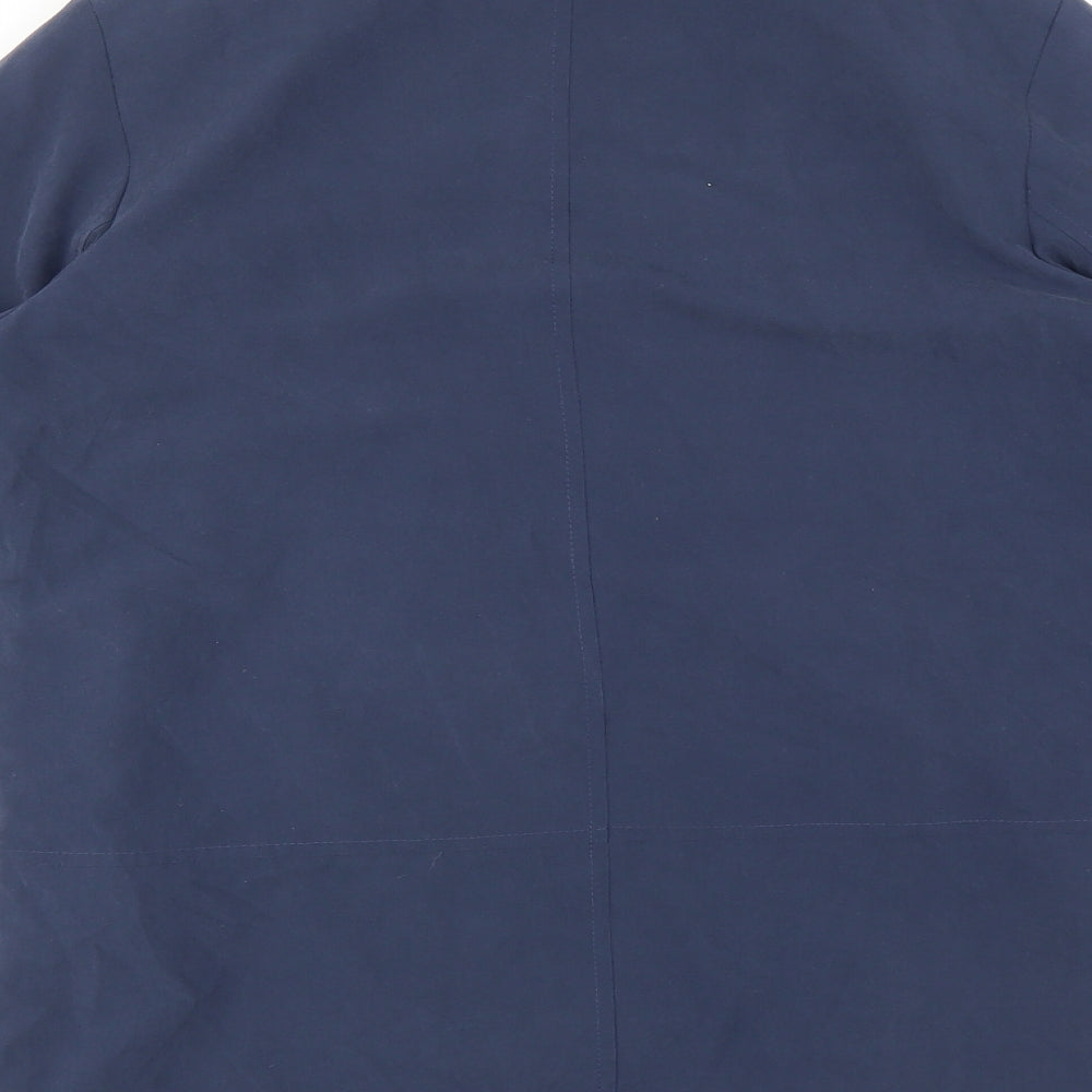 Eleganze Womens Blue Overcoat Jacket Size 10
