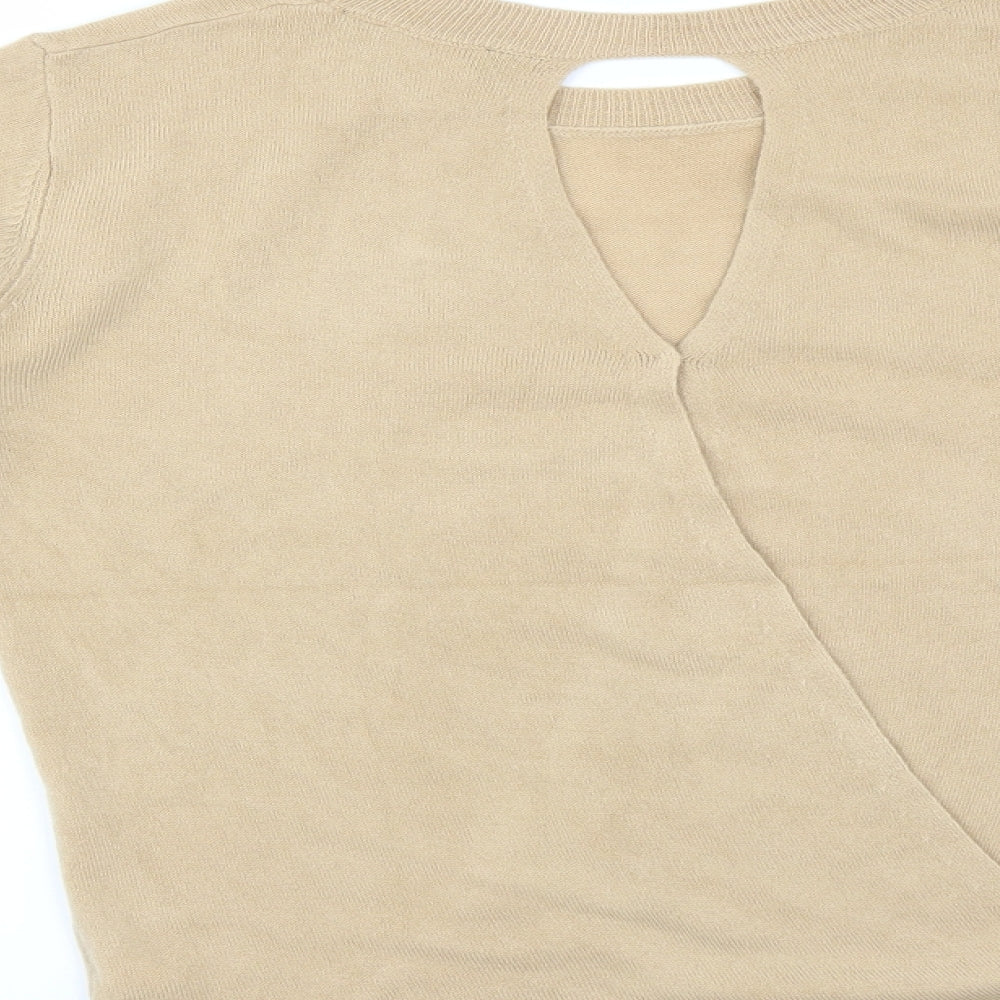 Dorothy Perkins Womens Beige Pullover Jumper Size 8