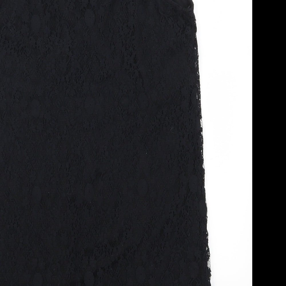 Monteau Womens Black Lace Mini Size S