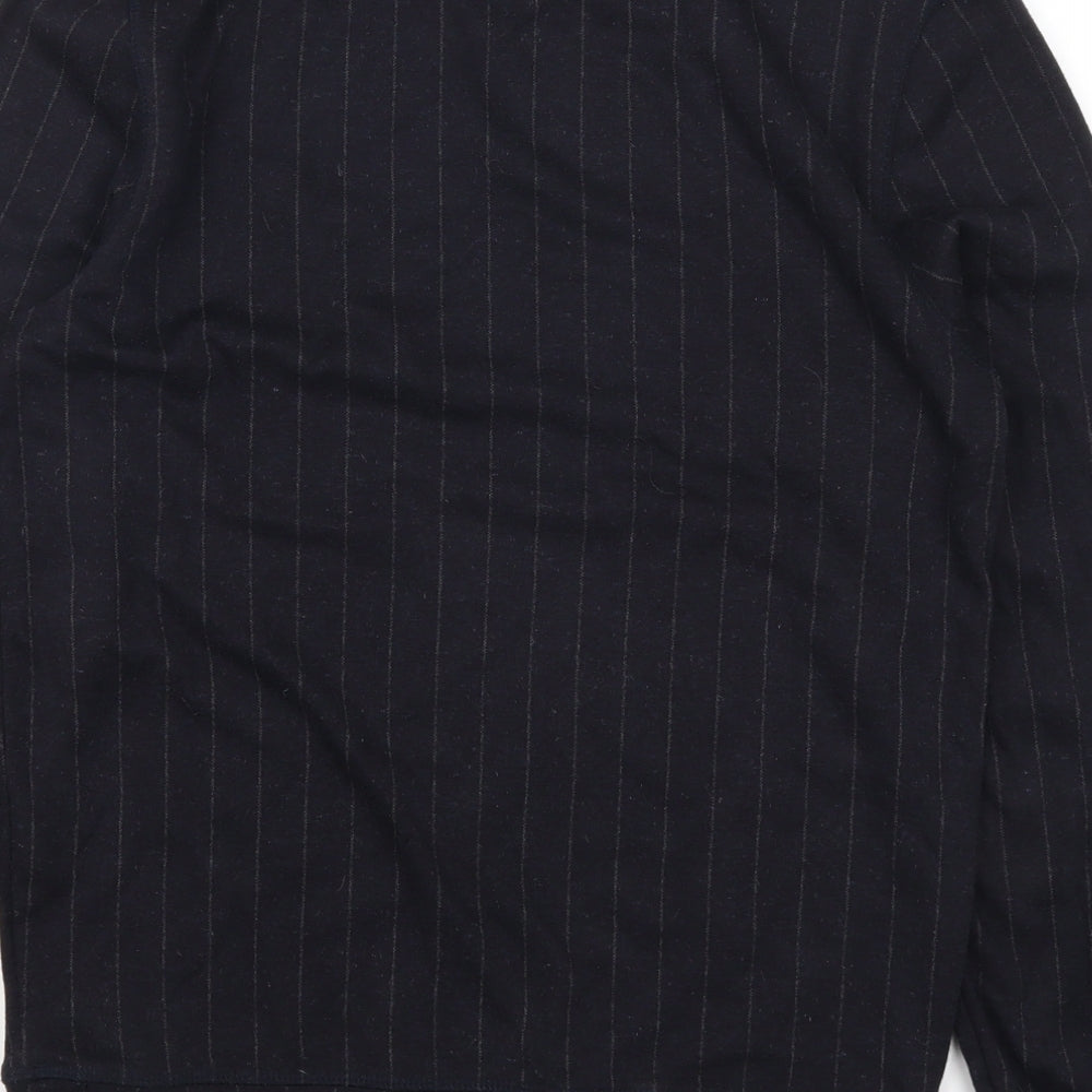H&M Mens Blue Striped Pullover Sweatshirt Size XS