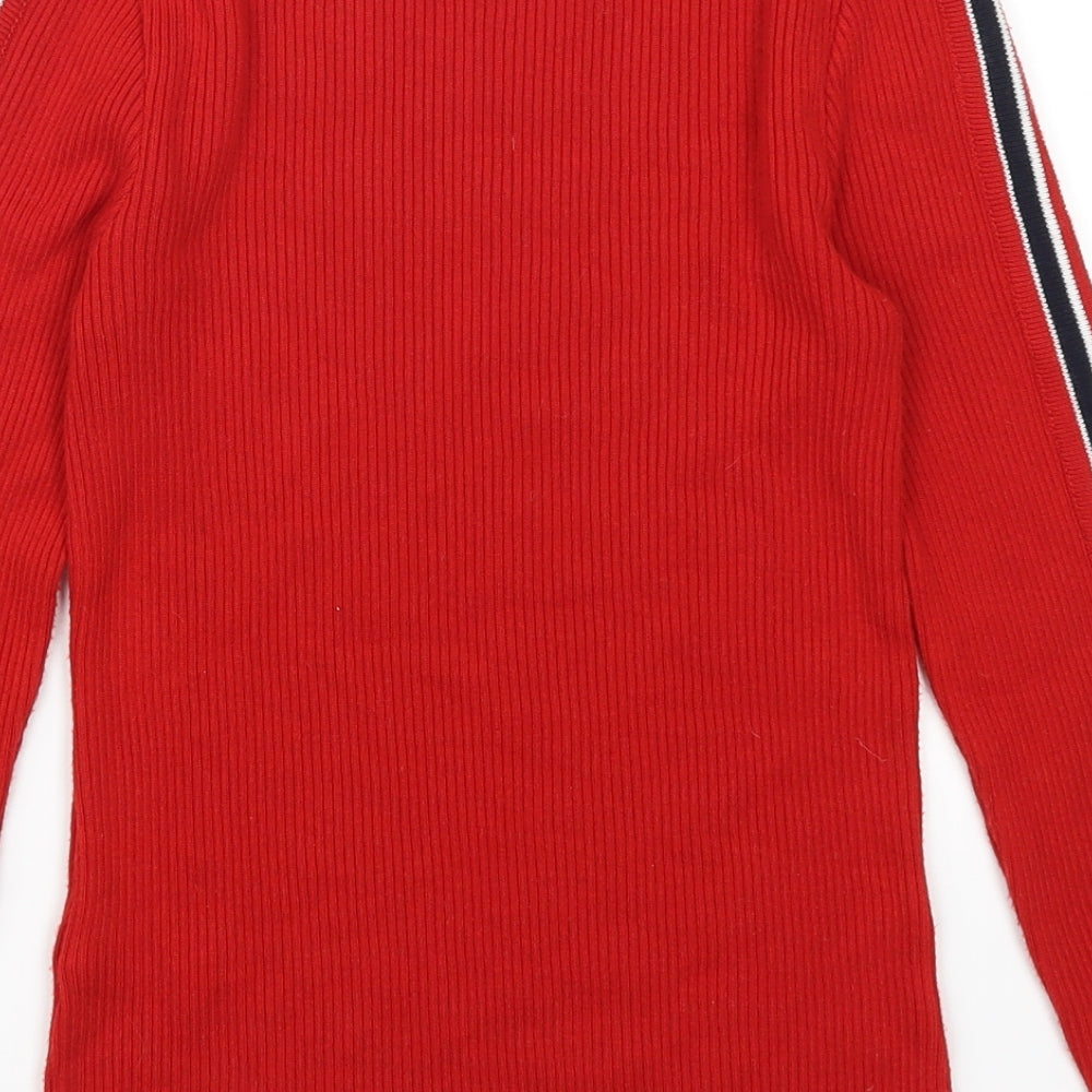 Cooperative Womens Red Striped Pullover Jumper Size XS