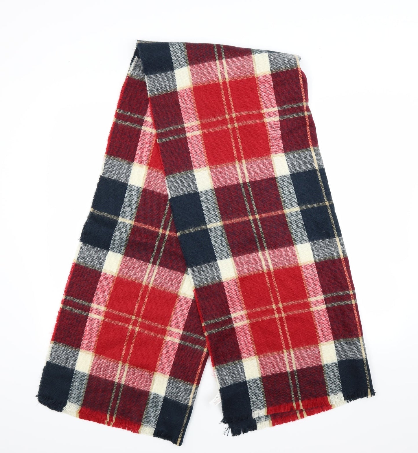 Preworn Womens Red Check Shawl/Wrap