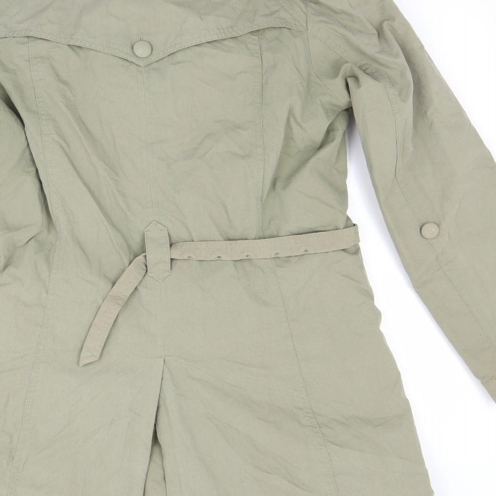 Per Una Womens Green Overcoat Coat Size 10
