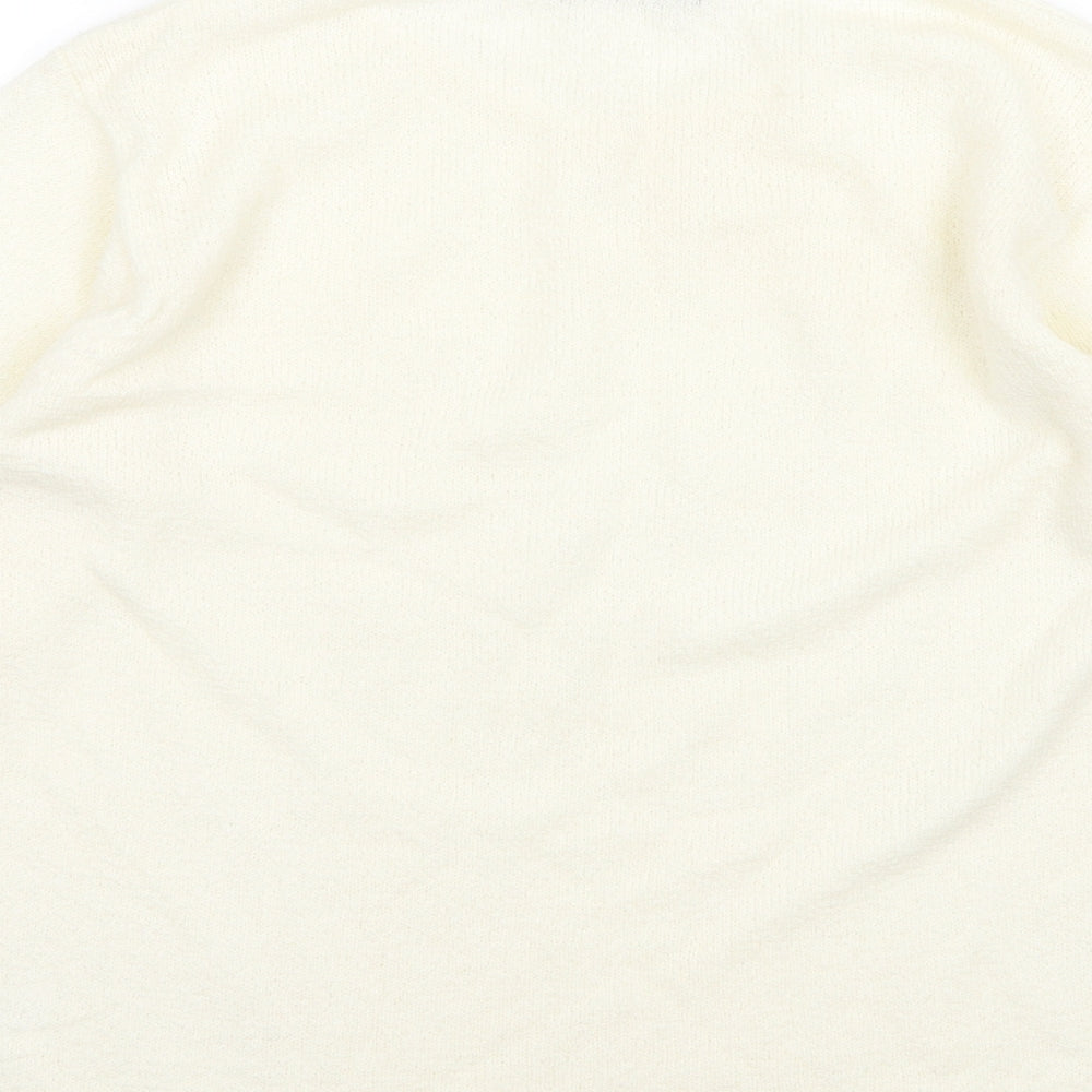 Bonmarché Womens Ivory Knit Pullover Jumper Size S