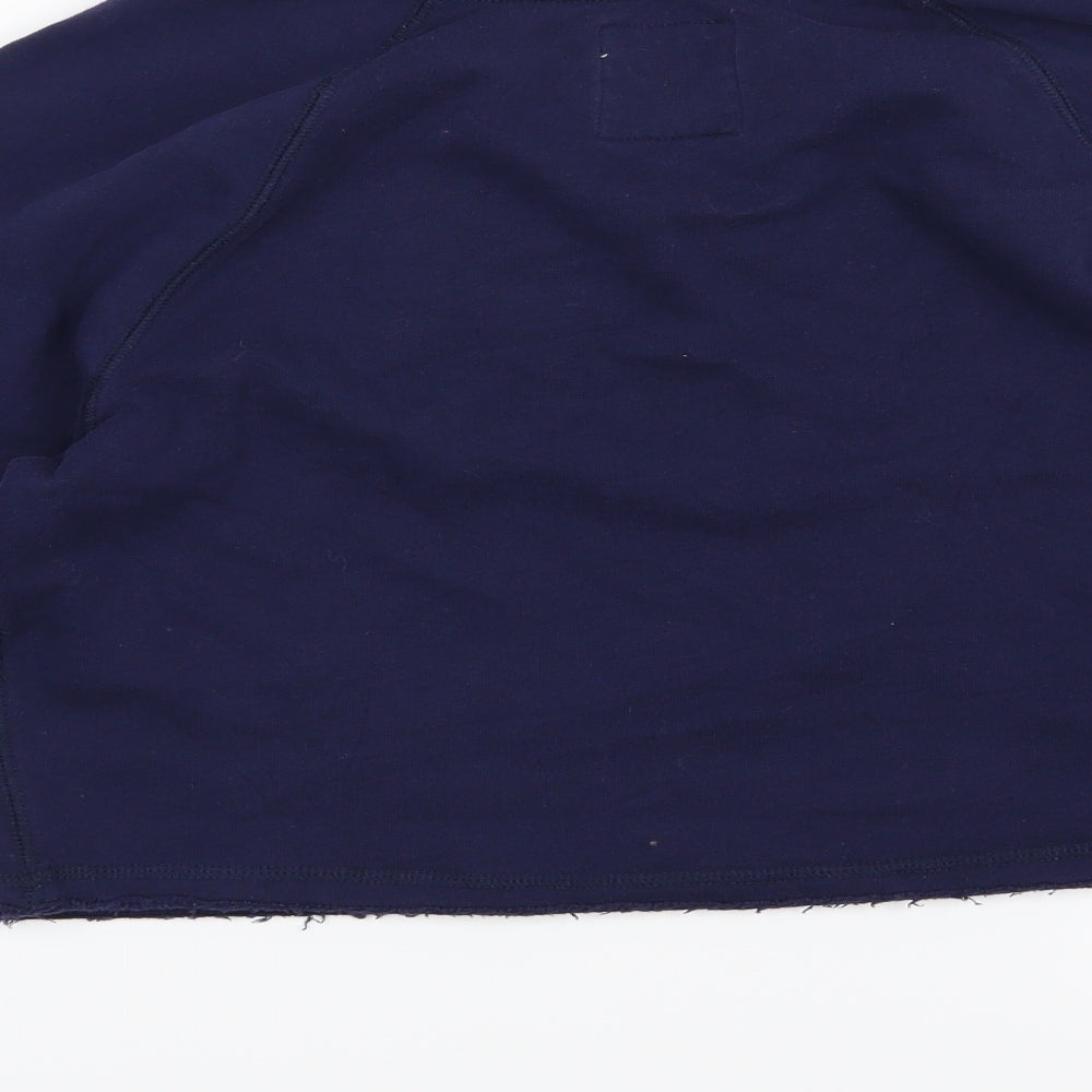 Girly Kicks Womens Blue Jersey Pullover Sweatshirt Size S