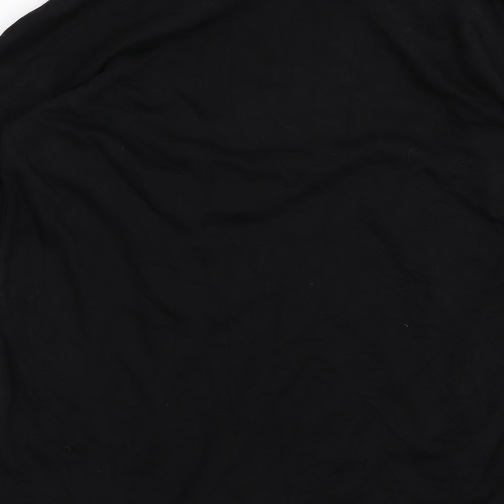 Defacto Womens Black Striped Jersey Pullover Sweatshirt Size XS - Sequin oversized