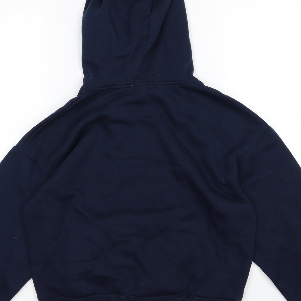 Berska Womens Blue Jersey Pullover Hoodie Size S