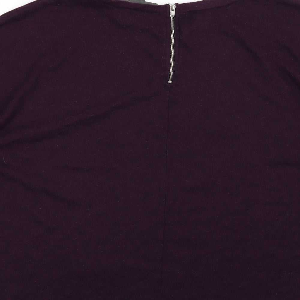 Primark Womens Purple Knit Pullover Jumper Size L