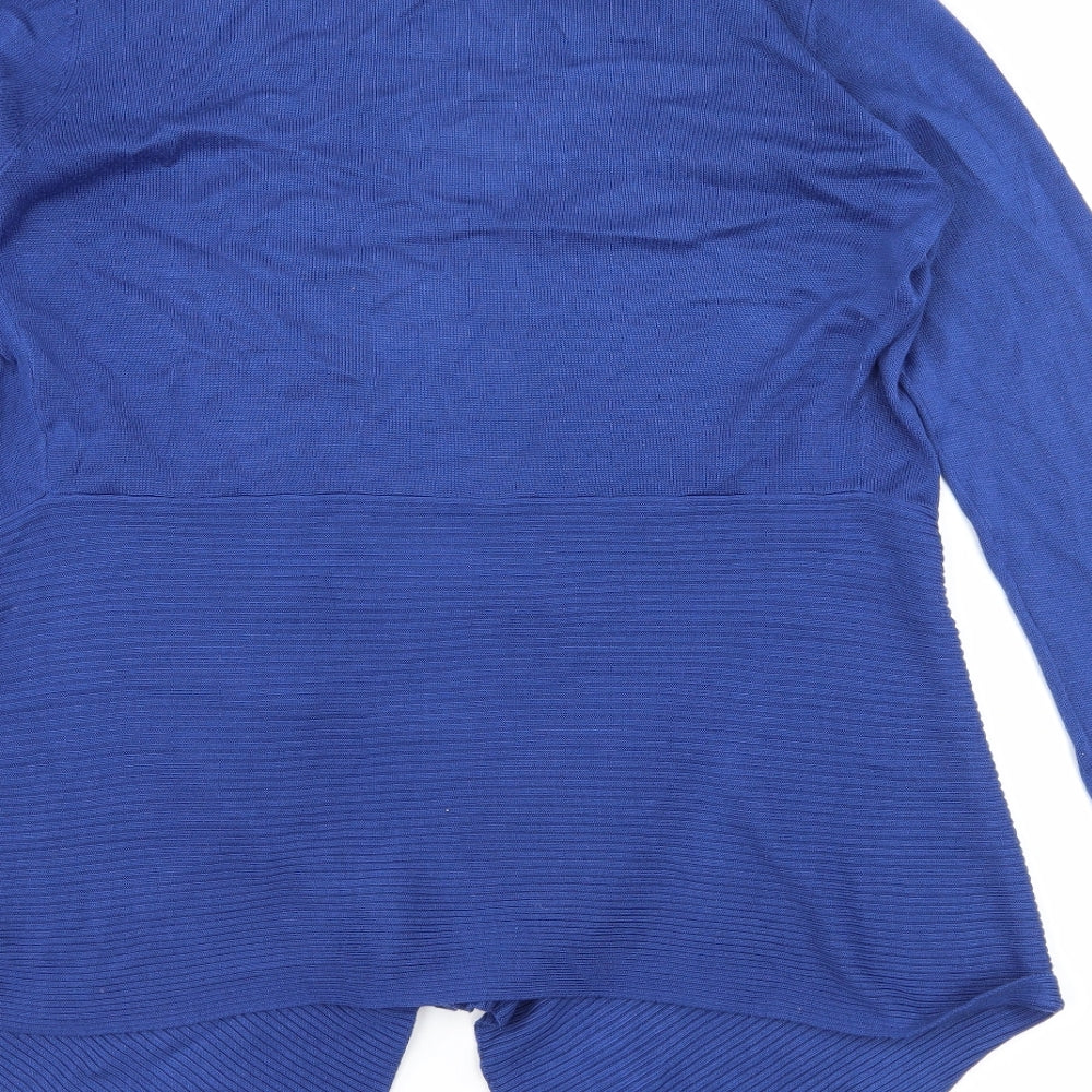 Soon Womens Blue Knit Cardigan Jumper Size 10