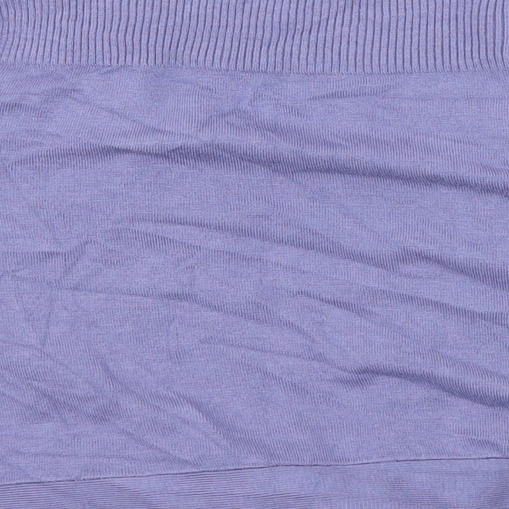 Marks and Spencer Womens Purple Knit Cardigan Jumper Size 14