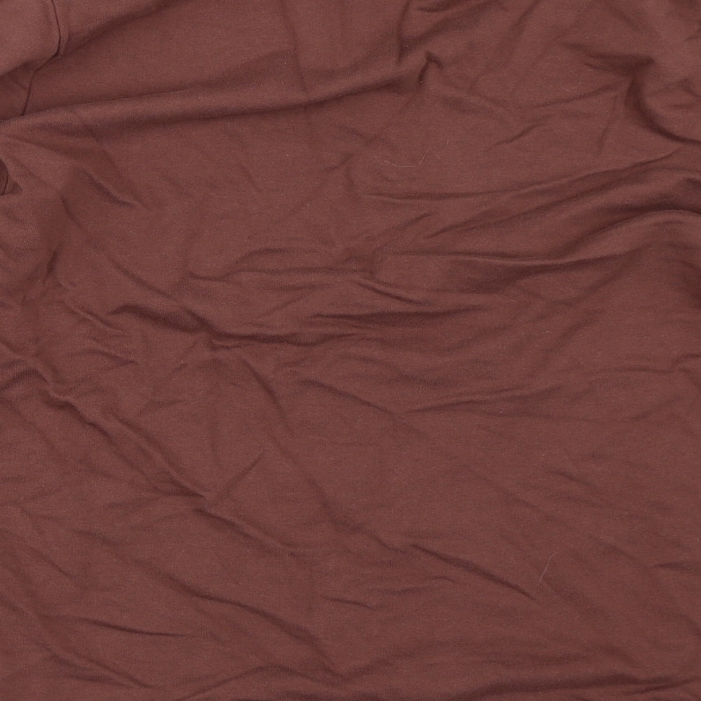 ASOS Womens Brown Henley Sweatshirt Size S