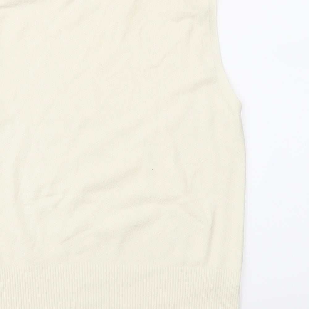 AMARANTO Womens Ivory Knit Pullover Jumper Size 14
