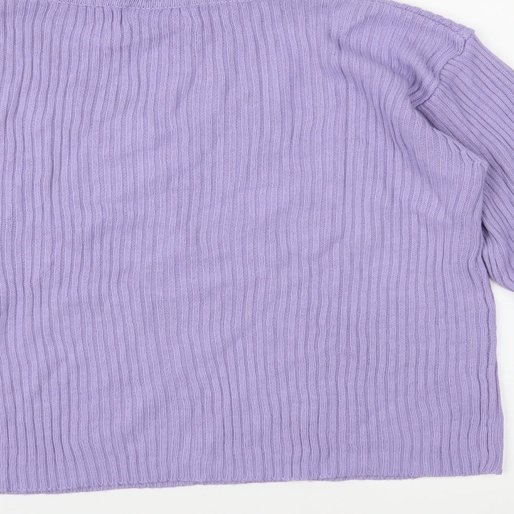 Sophie Girls Purple Knit Pullover Jumper Size 14 Years