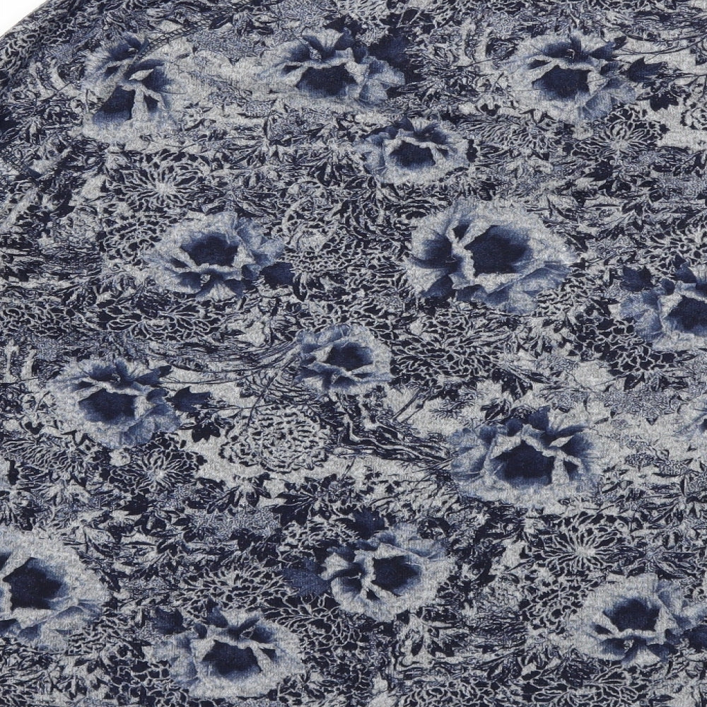 Marks & Spencer Womens Blue Floral Pullover Jumper Size 14