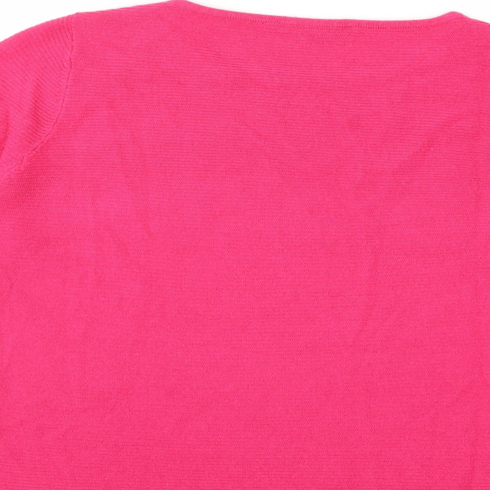 Love knitwear Womens Pink Knit Pullover Jumper Size 12