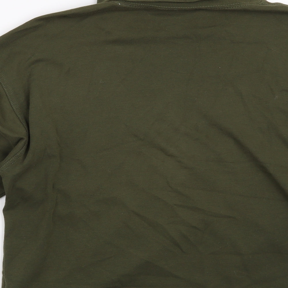 Compliments Womens Green Pullover Sweatshirt Size S