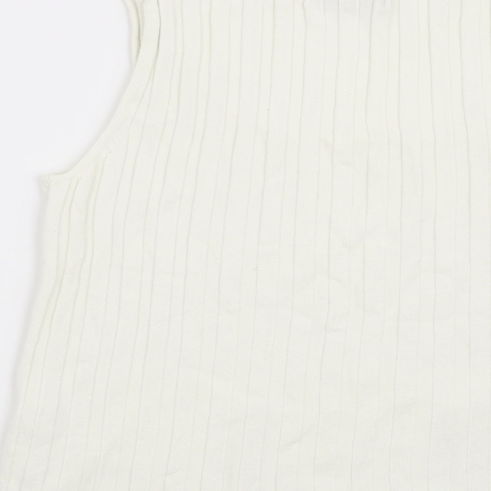 Kaleidoscope Womens White Vest Jumper Size 10