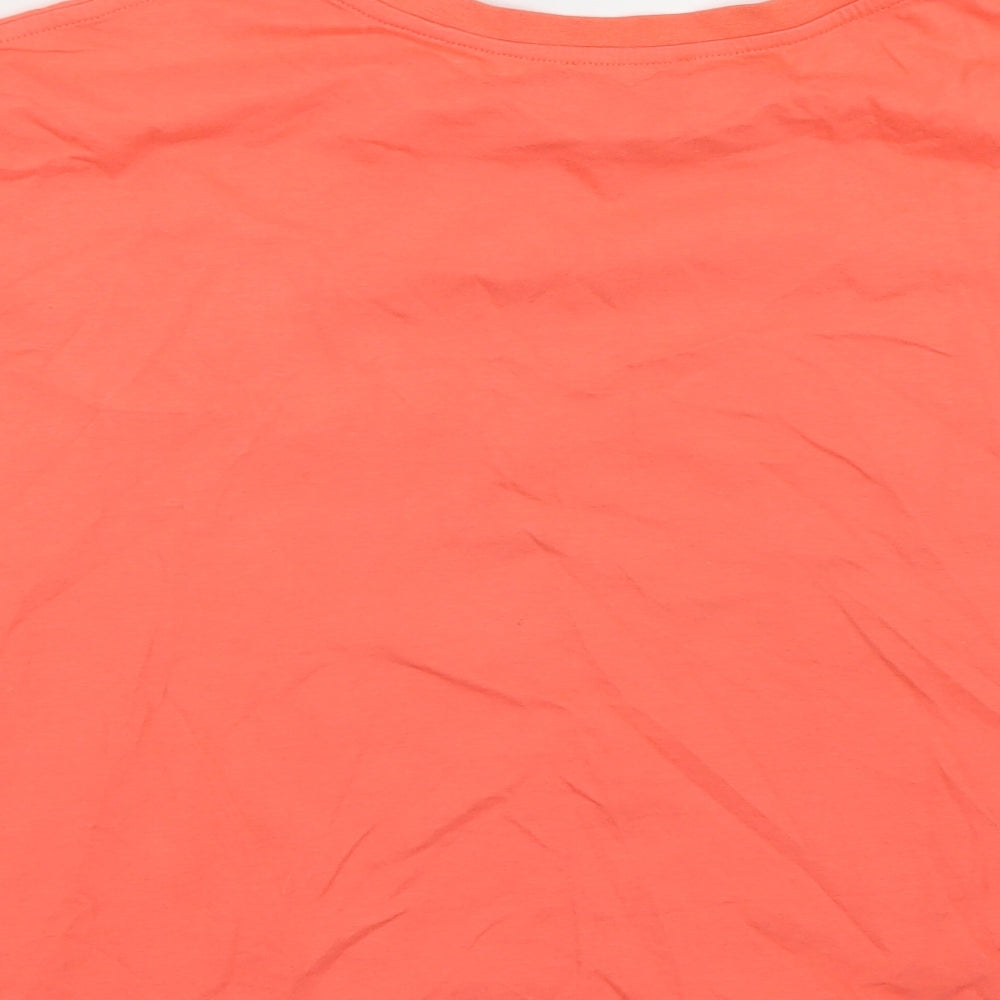 Twist Womens Pink Cropped T-Shirt Size L