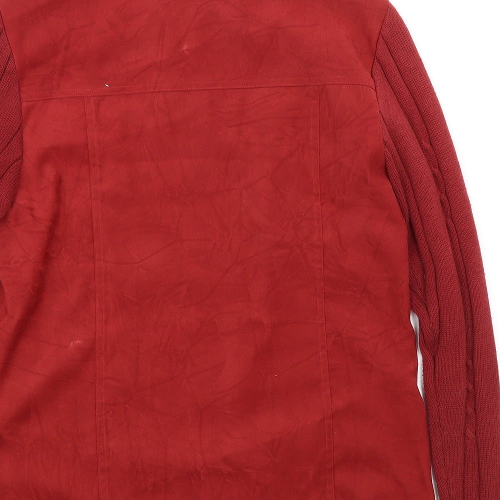 Oscar B Womens Red Jacket Coat Size 12