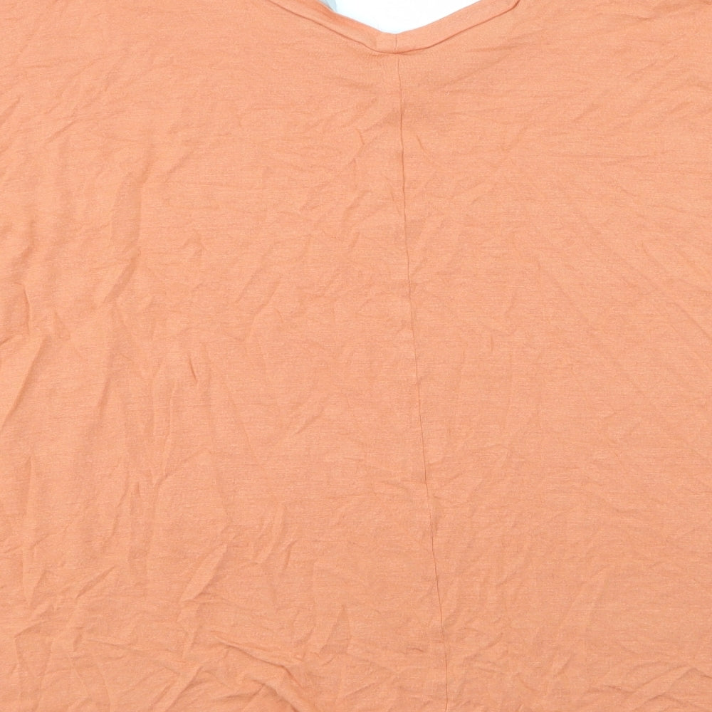 TU Womens Orange Basic T-Shirt Size 8