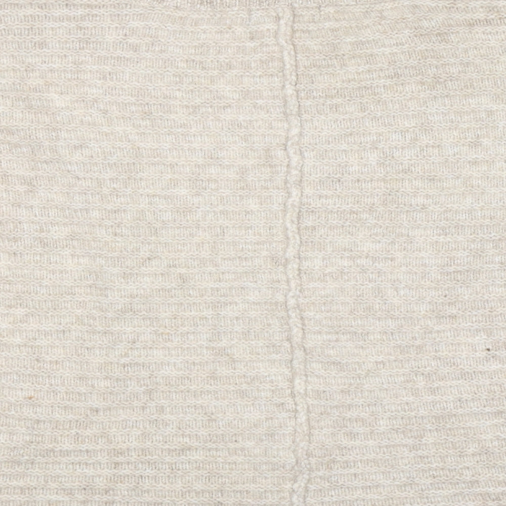 New Look Womens Beige Striped Knit Pullover Jumper Size L