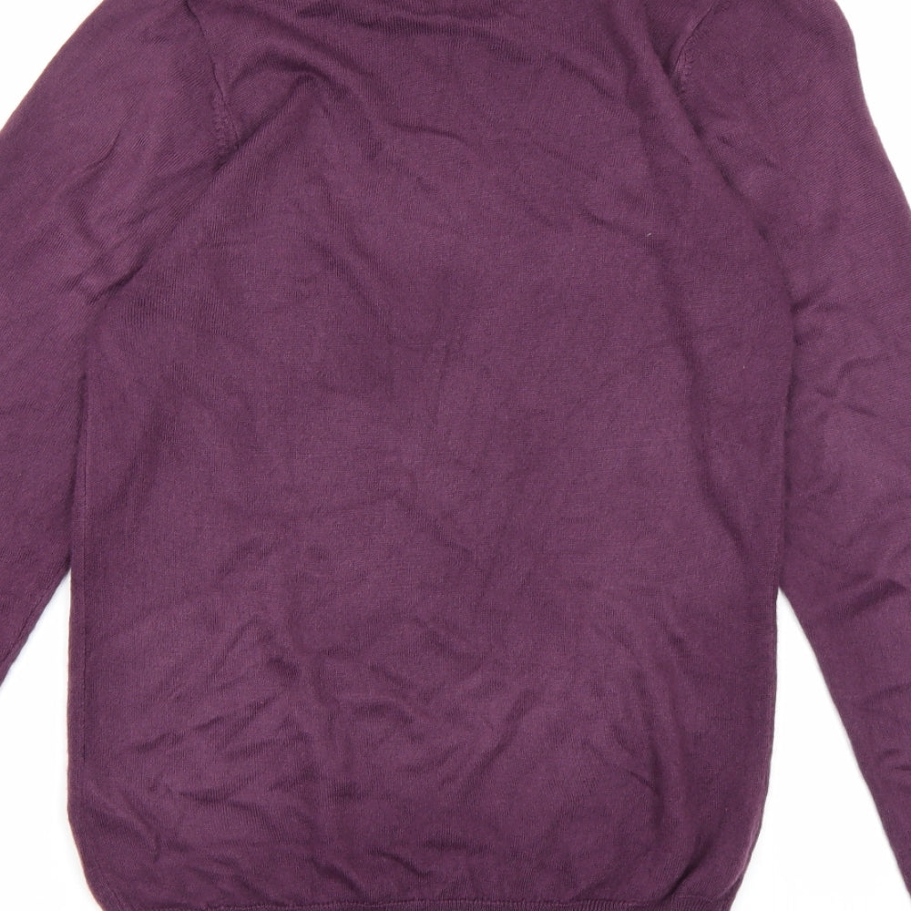 Marks & Spencer Mens Purple Knit Pullover Jumper Size S