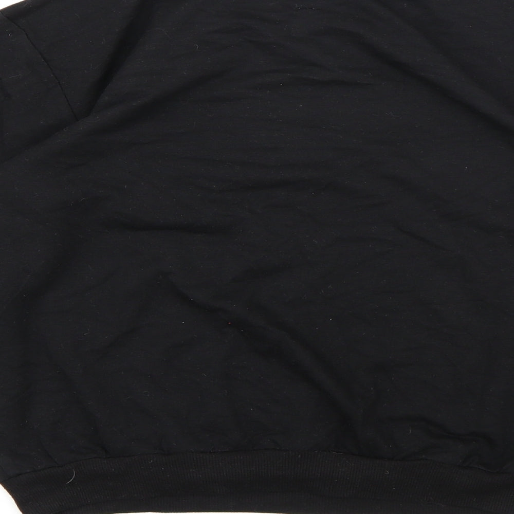Monogram Womens Black Pullover Sweatshirt Size S