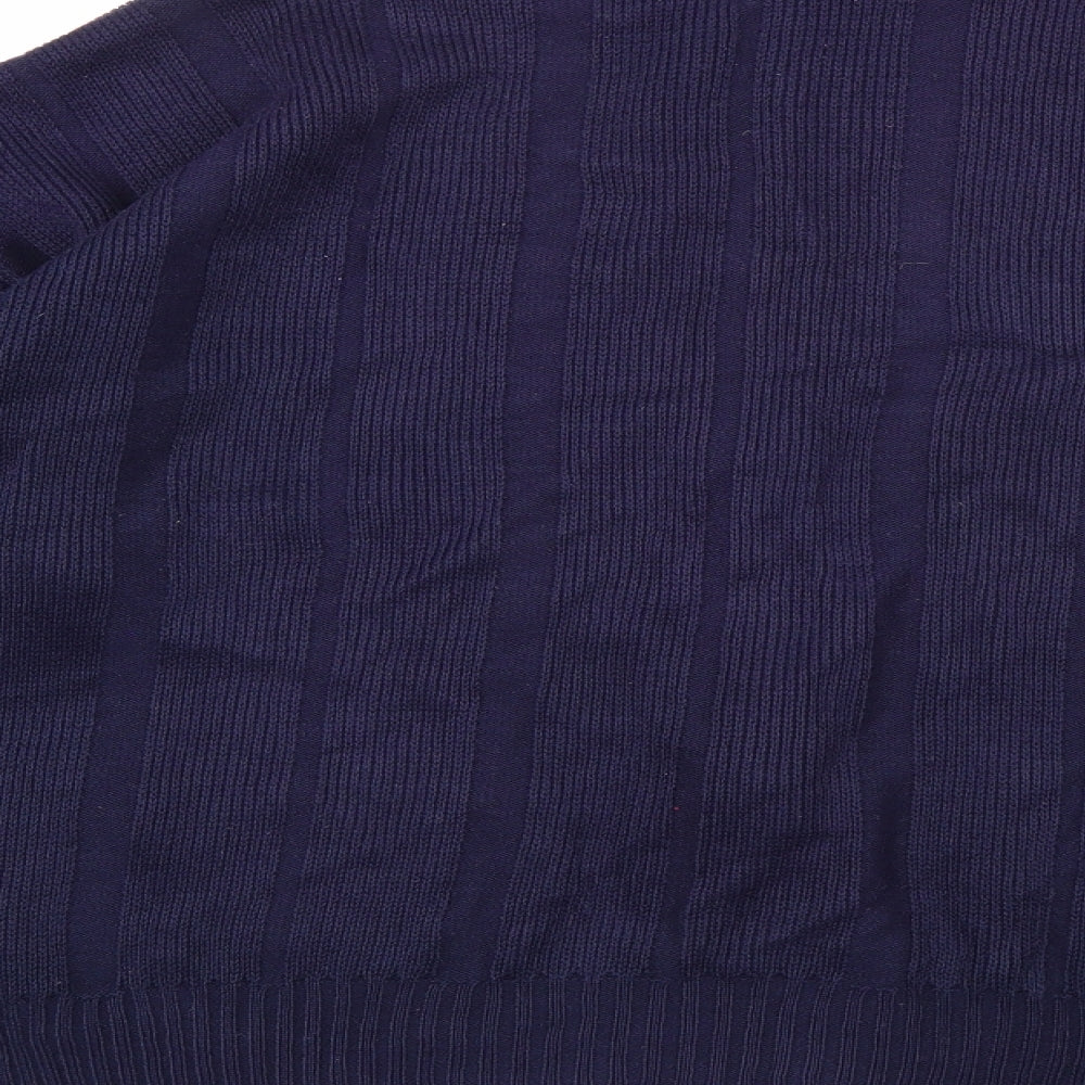 Invicta Mens Blue Knit Full Zip Jumper Size M