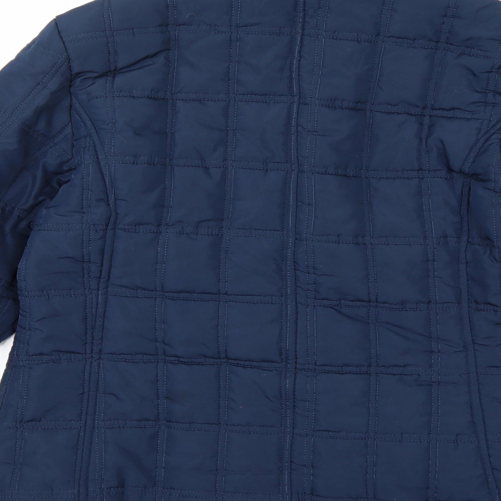 South Womens Blue Overcoat Coat Size 10
