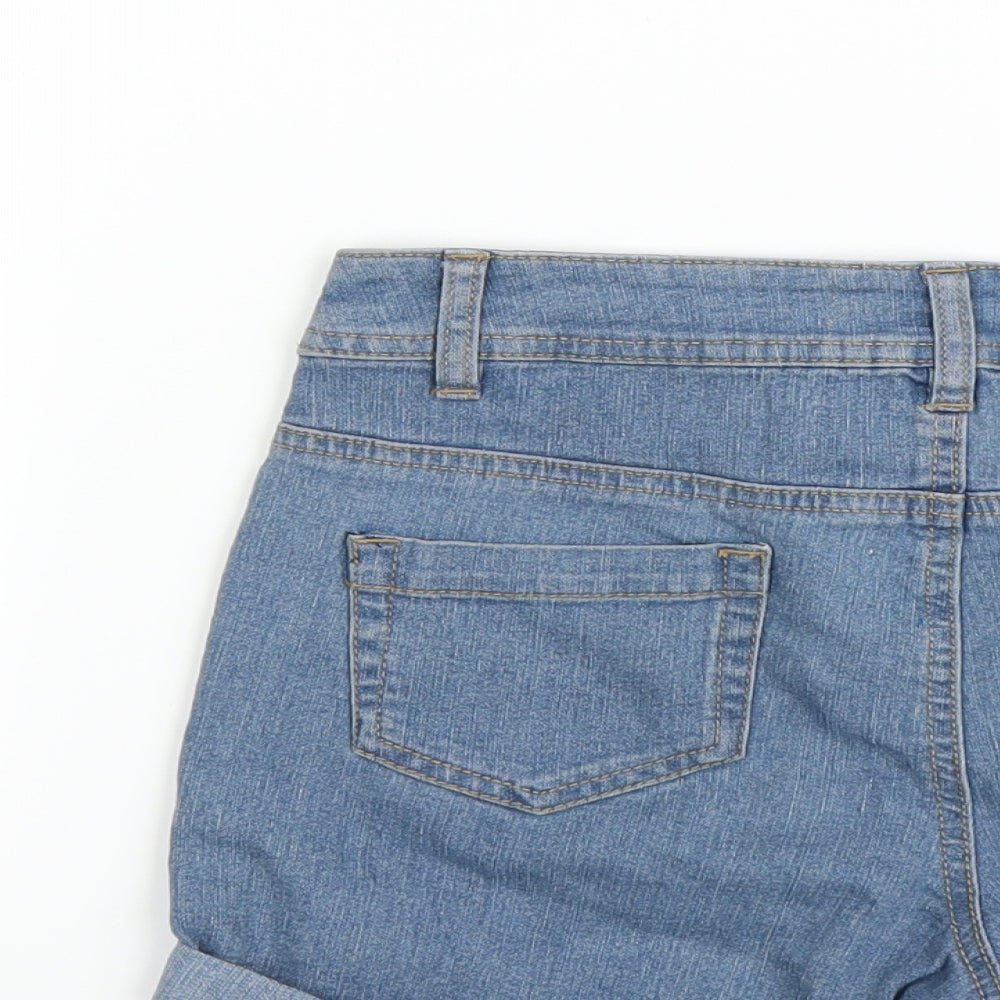 Heart and Soul Womens Blue Cut-Off Shorts Size 6